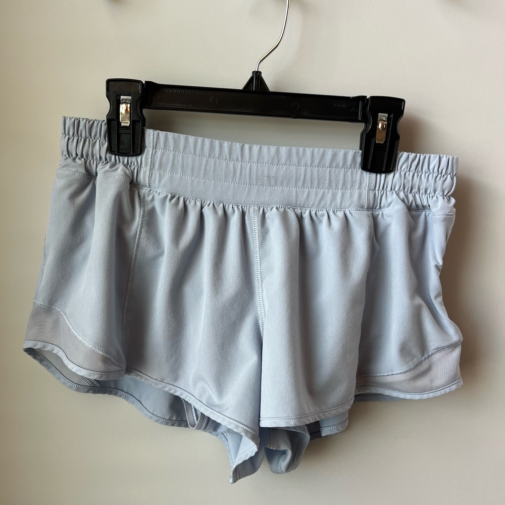 Lululemon 2.5 Inch Low Rise Hotty Hots - Blue Linen - Size 8